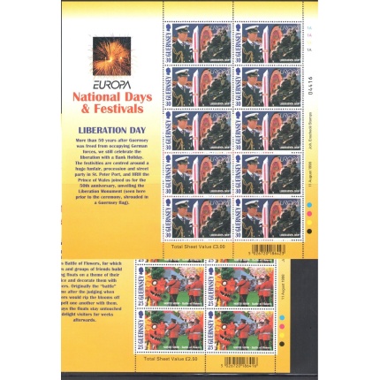 1998 EUROPA CEPT Guernsey 2 Minifogli da 10 valori MNH**