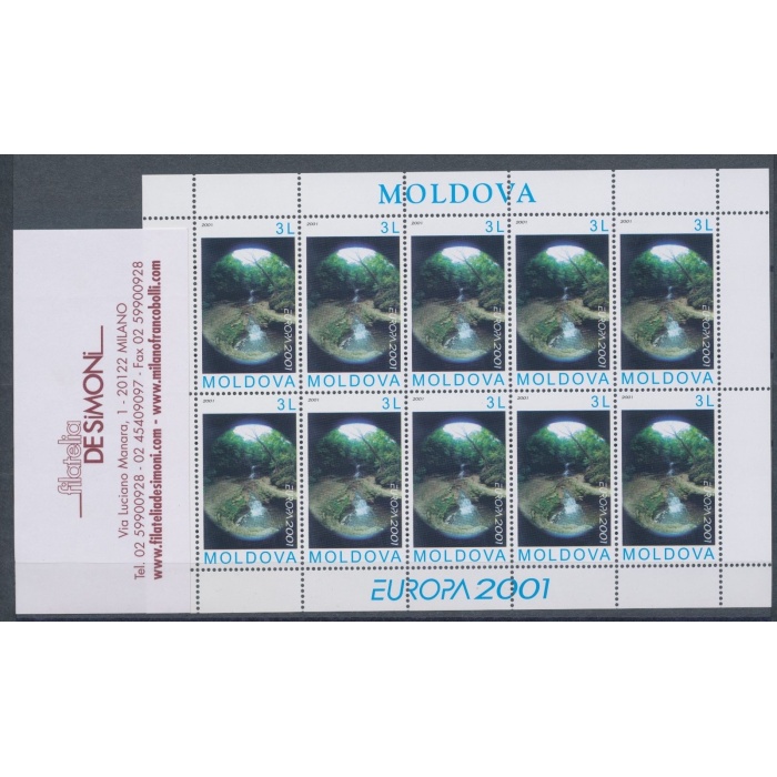 2001 EUROPA CEPT Moldavia/Moldova  Minifoglio  "Acqua"  MNH**