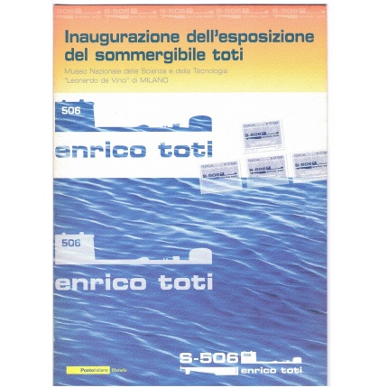 2005 Italia - Repubblica , Folder Inaugurazione Esposizione Sommergibile Toti MNH**