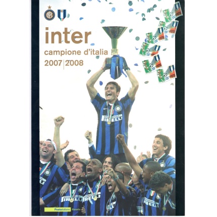 2007-2008 Italia - Repubblica , Folder Francobolli Calcio Inter Campione d'Italia MNH**