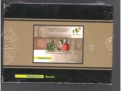 2011 Italia - Repubblica , 150 Anniversario Unità d'Italia , Foglietto in argento Garibaldi , Tiratura 2000 esemplari , Foglietto n. 69A - MNH**