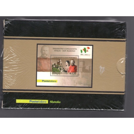 2011 Italia - Repubblica , 150 Anniversario Unità d'Italia , Foglietto in argento Garibaldi , Tiratura 2000 esemplari , Foglietto n. 69A - MNH**
