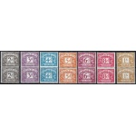 1868-69 GRAN BRETAGNA, Tasse n° 66/72 - 8 valori in coppie verticali - MNH**