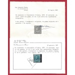1877 Italia - Regno , n° 27 10 cent. azzurro MLH/*  Certificato A.Diena E.Diena