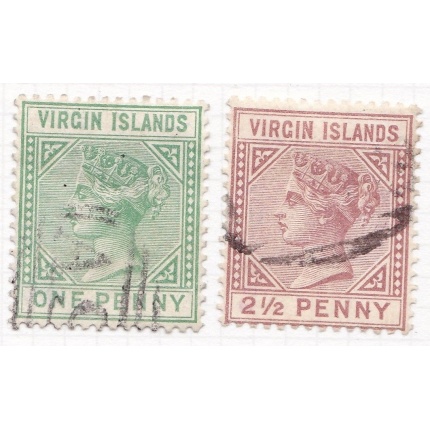 1879-80 BRITISH VIRGIN ISLANDS, SG  24/25  2 values  USED