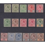 1899/1904 Thailandia - King Rama V , SG 67/81 set of 16  MLH*