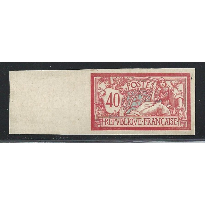 1900 FRANCIA  n. 119 40 c. rosso e blu NON DENTELLATO MNH** Firmato Brun