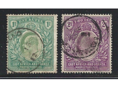 1904-07 EAST AFRICA AND UGANDA - SG 26/27   USED