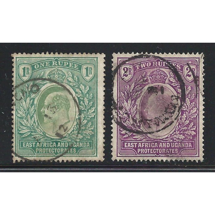 1904-07 EAST AFRICA AND UGANDA - SG 26/27   USED