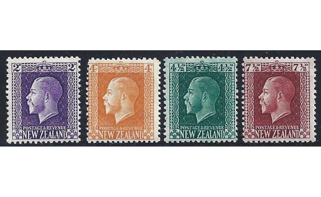 1915-22 NEW ZEALAND  - Yv. n° 149-153-155-157  MLH/*