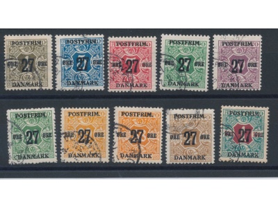 1918 Danimarca/Denmark  n. 95/04  10 valori usato