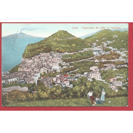 1919 CAPRI, Panorama da sotto il Castellone VIAGGIATA