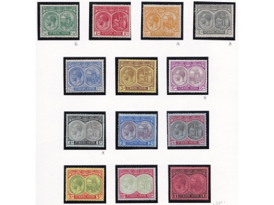 1920-22 ST. KITTS NEVIS Giorgio V° Set of 13 SG n° 24/36   MNH/MLH
