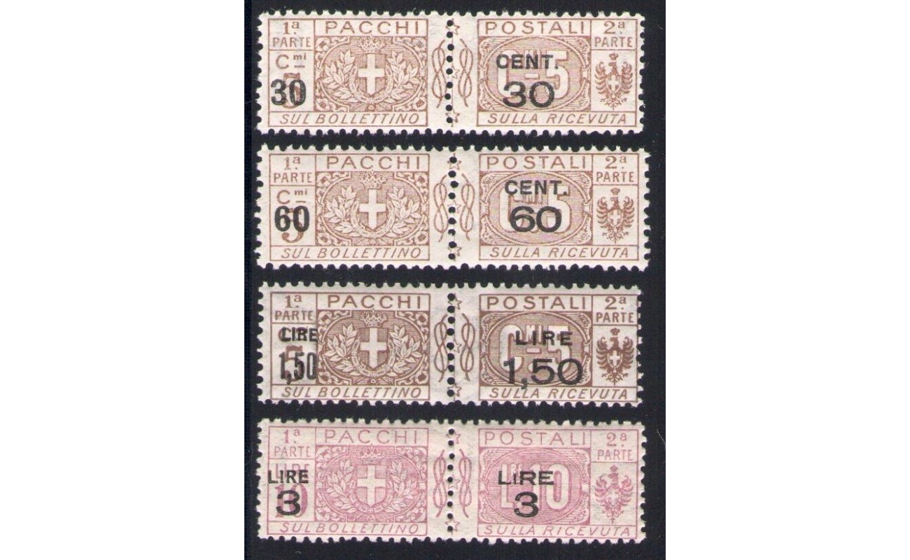 1923-25 Regno , Pacchi Postali soprastampati , n. 20/23 - 4 valori - MNH**