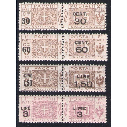 1923-25 Regno , Pacchi Postali soprastampati , n. 20/23 - 4 valori - MNH**
