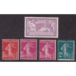 1924-31 FRANCIA   - n° 195/196 + 238/240  5 valori - MNH**