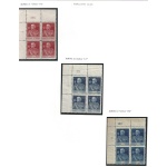 1925-26 Italia - Regno , - Giubileo del Re ,n° 186-188  MNH** QUARTINE con NUMERO di Tavola