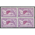 1927 FRANCIA   - n° 280  3 franchi lilla e carminio **(3)/MH(1)  QUARTINA