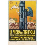 1928 LIBIA, n° 72/77 IIa Fiera di Tripoli la serie completa su cartolina