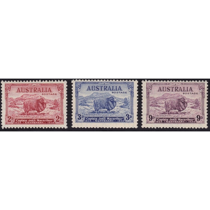 1934 AUSTRALIA - SG 150/152 set of 3 MNH/**