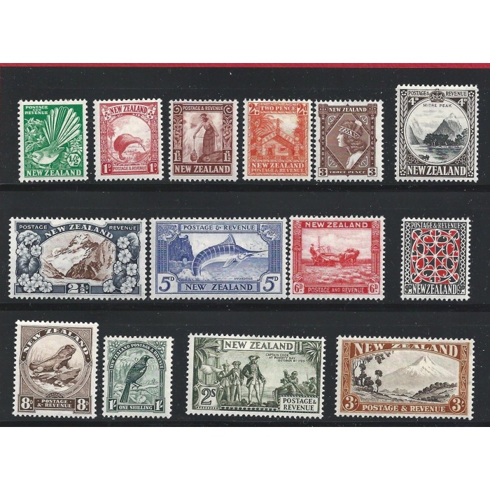 1935-36 NEW ZEALAND, Stanley Gibbons n. 556/569 - 14 valori - MH*