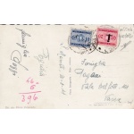 1944 RSI, Tasse n° 35 + n° 62 affrancatura mista Regno-RSI RARA
