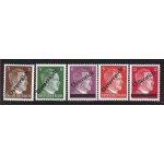 1945 AUSTRIA -  Hitler Soprastampato Ostereich , n. 434/538 5 valori MNH**