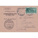 1948 Ponte di Bassano, n° 592 15 Lire isolato su Avviso di Ricevimento