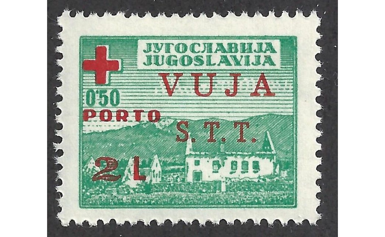 1948 TRIESTE B, n° 5  2 lire su 0,50 verde  MNH/**