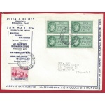 1951 San Marino - Espressi, lettera del 1951 con Espresso n. 9 in quartina