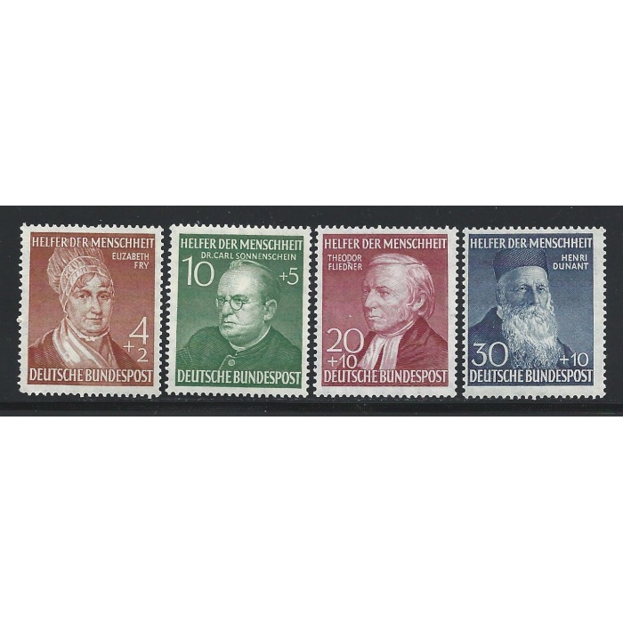 1952 GERMANIA  - n° 42/45 Beneficenza IIIa serie  MNH/**