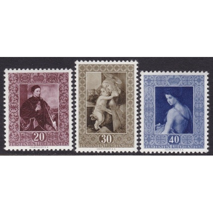 1952 Liechtenstein, n° 268/270 serie di 3 valori MNH/**