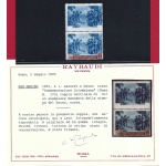 1952 SAN MARINO n° 375i Colombo 4 lire MNH/**  RARA VARIETA'  Cert. Raybaudi