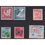 1953-56 GIAPPONE, JAPAN, Yv. n° 509 542-3 565 576 577 Animali 6 values MNH/**
