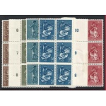 1954 OLANDA  - n° 626/630  5 valori  MNH/** BLOCCO DI SEI