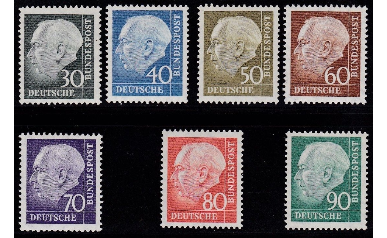 1956-57 GERMANIA  - n° 125A/128B  Heuss   MNH/**