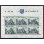 1958 SAN MARINO, BF n° 18 Panorama MNH/**