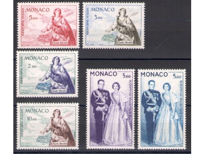 1960-61 Monaco - Principi Ranieri e Santa Devota - Posta Aerea 6 valori n.  A73/A78 - MNH**