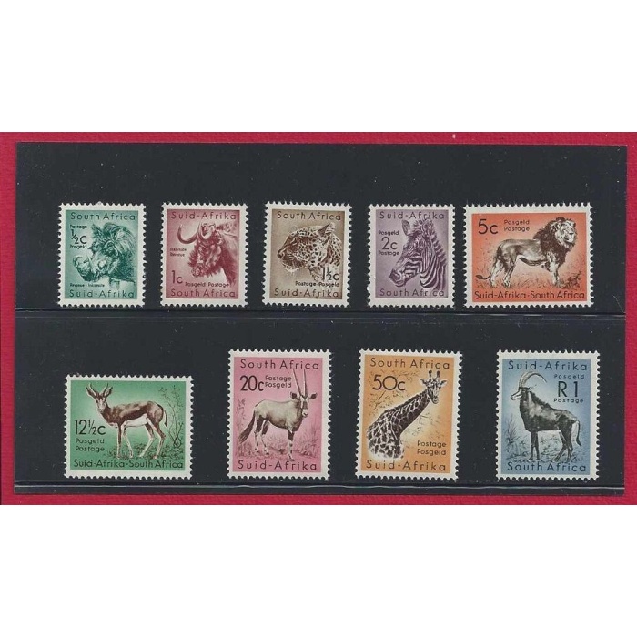 1961-62 SUDAFRICA COLONIE INGLESI - Animali - Yvert n. 235/243 - MNH **