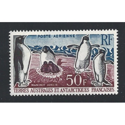1963 TAAF - Pinguino 50 Franchi violetto - Yvert Posta Aerea n. 5 - MNH**
