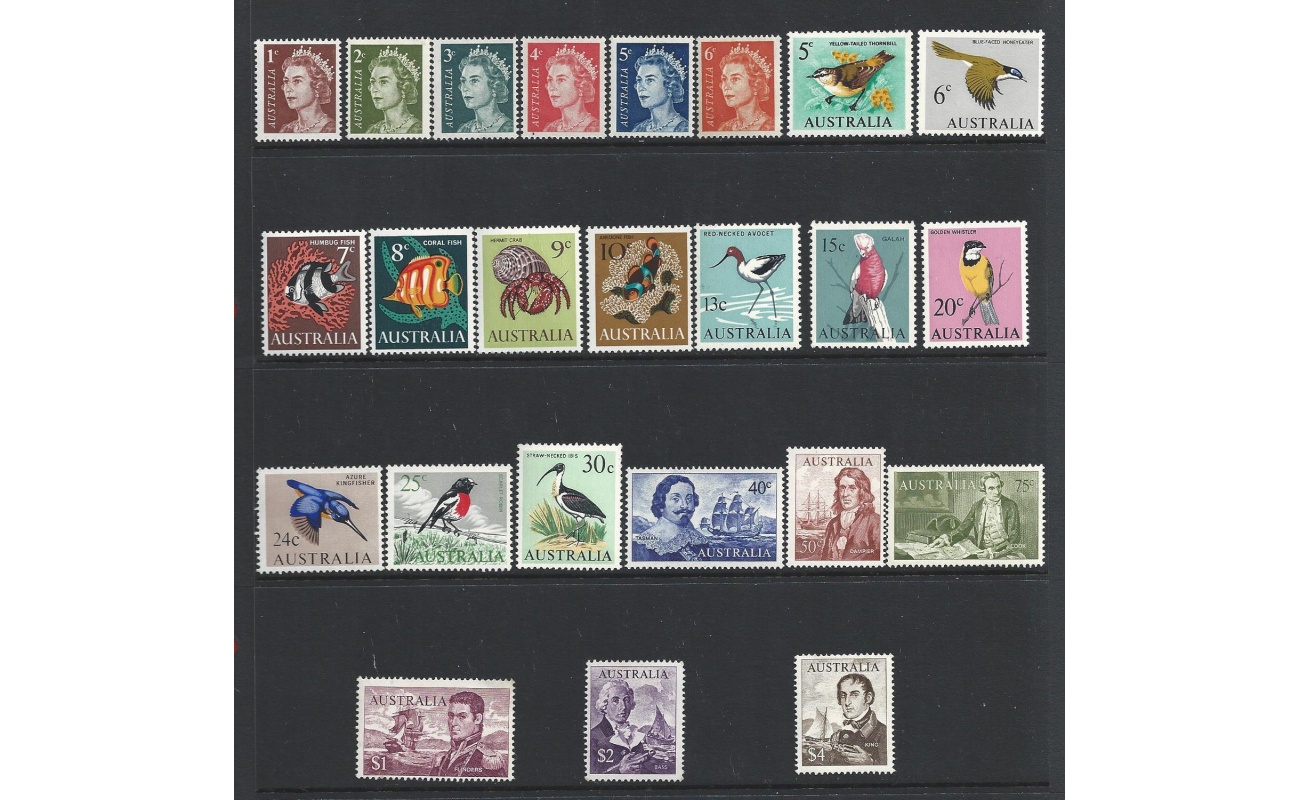 1966-70 AUSTRALIA, Yvert n° 319/340 Ordinaria 24 valori MNH **