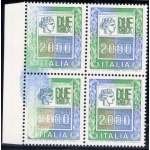1978 Italia - Repubblica , 2000 Lire Alti Valori Quartina con Grossa Macchia , n° 1439 MNH**