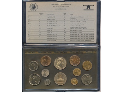 1984 Francia - Monete di Paigi - 12 valori FDC