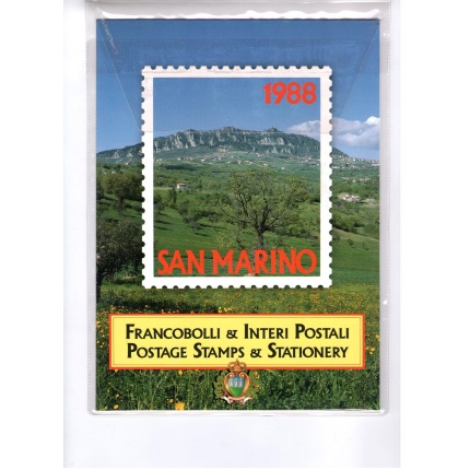 1988 San Marino Libro Ufficiale Annuale delle emissioni Filateliche MNH**