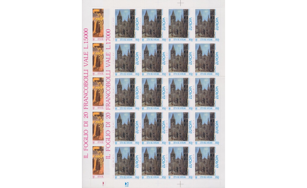 1993 EUROPA CEPT Vaticano 2  Minifogli "Arte Contemporanea" MNH**