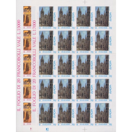 1993 EUROPA CEPT Vaticano 2  Minifogli "Arte Contemporanea" MNH**