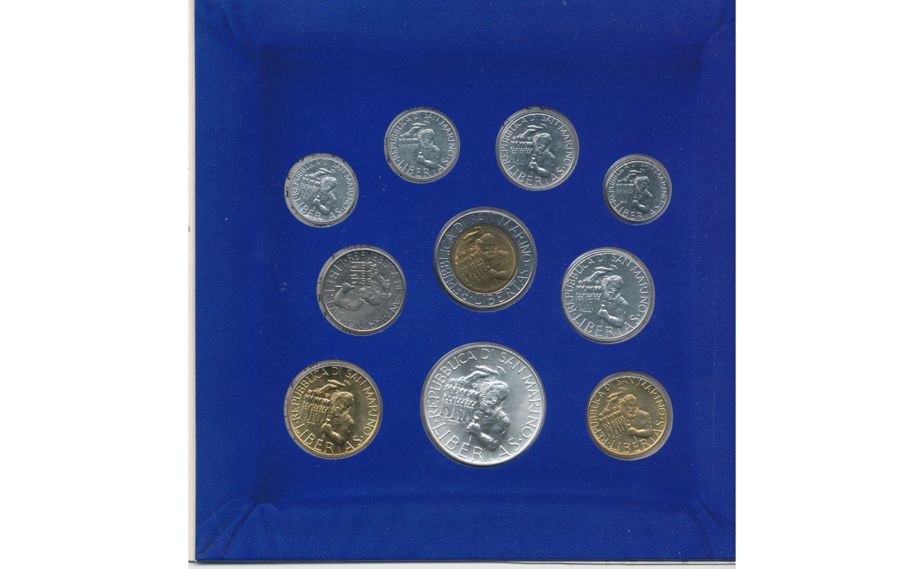 1994 Repubblica  di San Marino - Monete Divisionali - Serie completa FDC - 1.000 Lire in argento