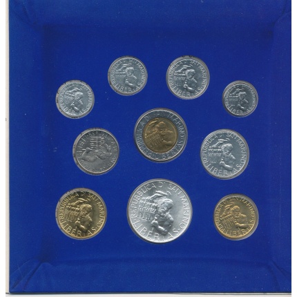 1994 Repubblica  di San Marino - Monete Divisionali - Serie completa FDC - 1.000 Lire in argento