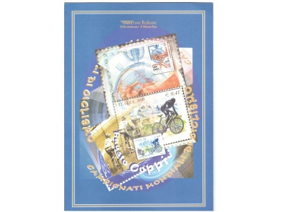 1999 Italia - Repubblica , Folder Campionati Mondiali di Ciclismo Fausto Coppi , MNH**