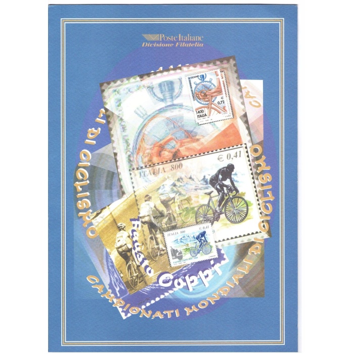 1999 Italia - Repubblica , Folder Campionati Mondiali di Ciclismo Fausto Coppi , MNH**